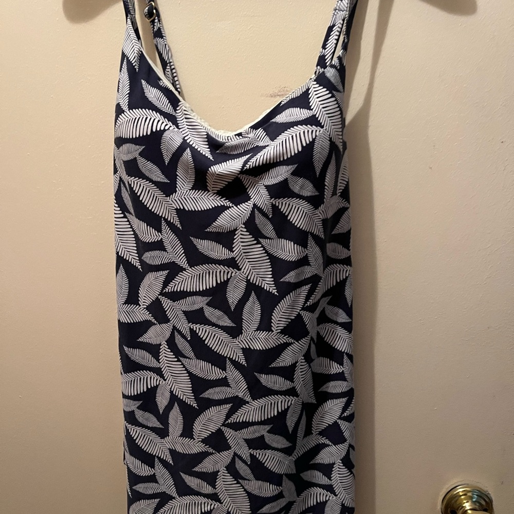 Leaf Print Women's Swim Dress